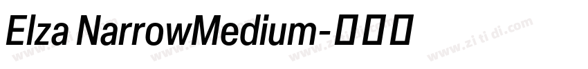 Elza NarrowMedium字体转换